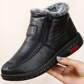 NEW Orthopedic Women Boots arch Support Warm Waterproof Ankle Boots, Black, Sz 9.5