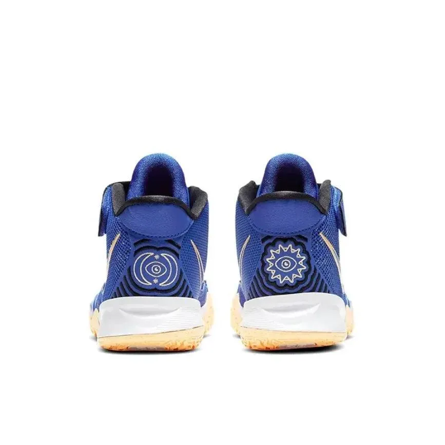 Nike Kyrie 7 mid-top kids board shoes velcro anti-slip shock absorption shoes purple yellow