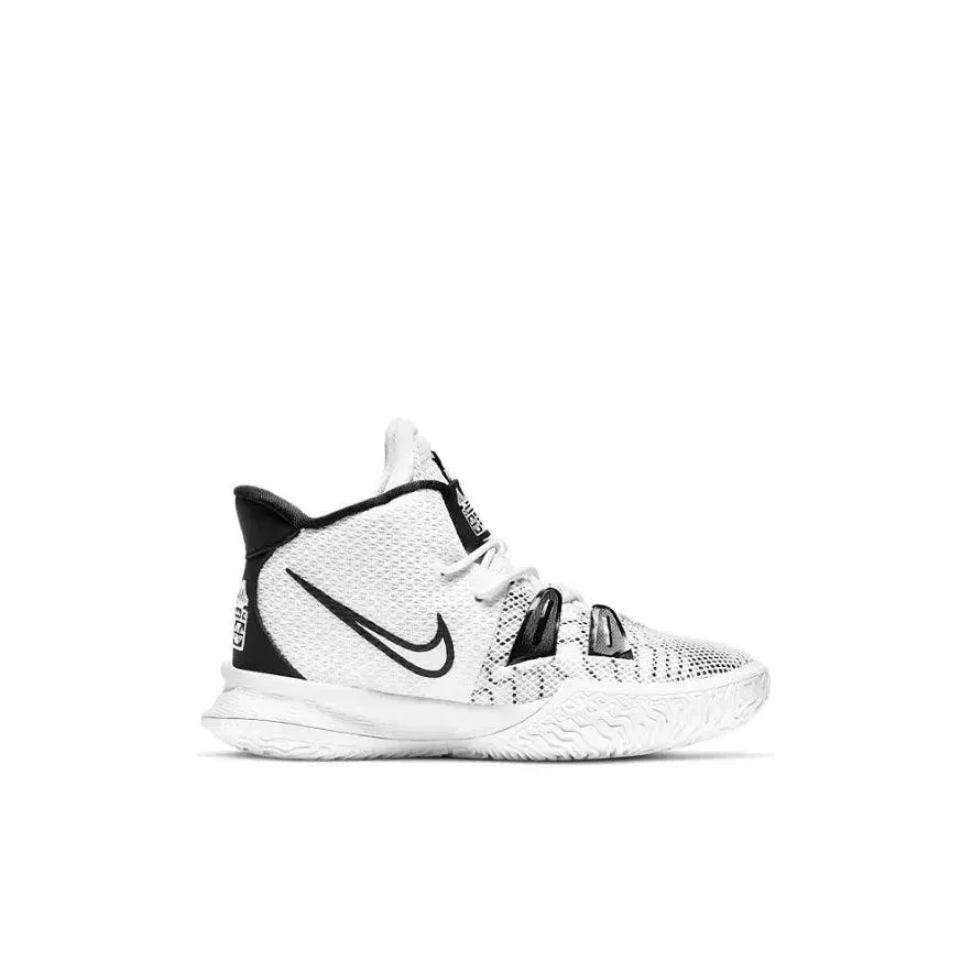 Nike Kyrie 7 mid-top kids board shoes velcro anti-slip shock absorption shoes purple yellow