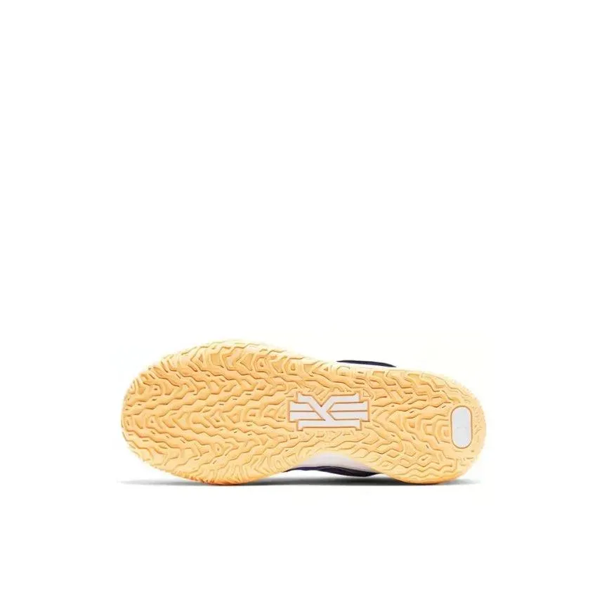Nike Kyrie 7 mid-top kids board shoes velcro anti-slip shock absorption shoes purple yellow