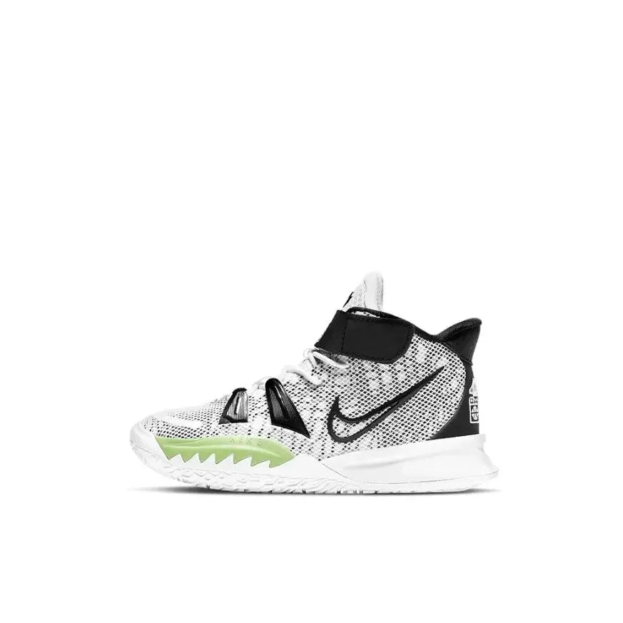 Nike Kyrie 7 mid-top kids board shoes velcro anti-slip shock absorption shoes purple yellow