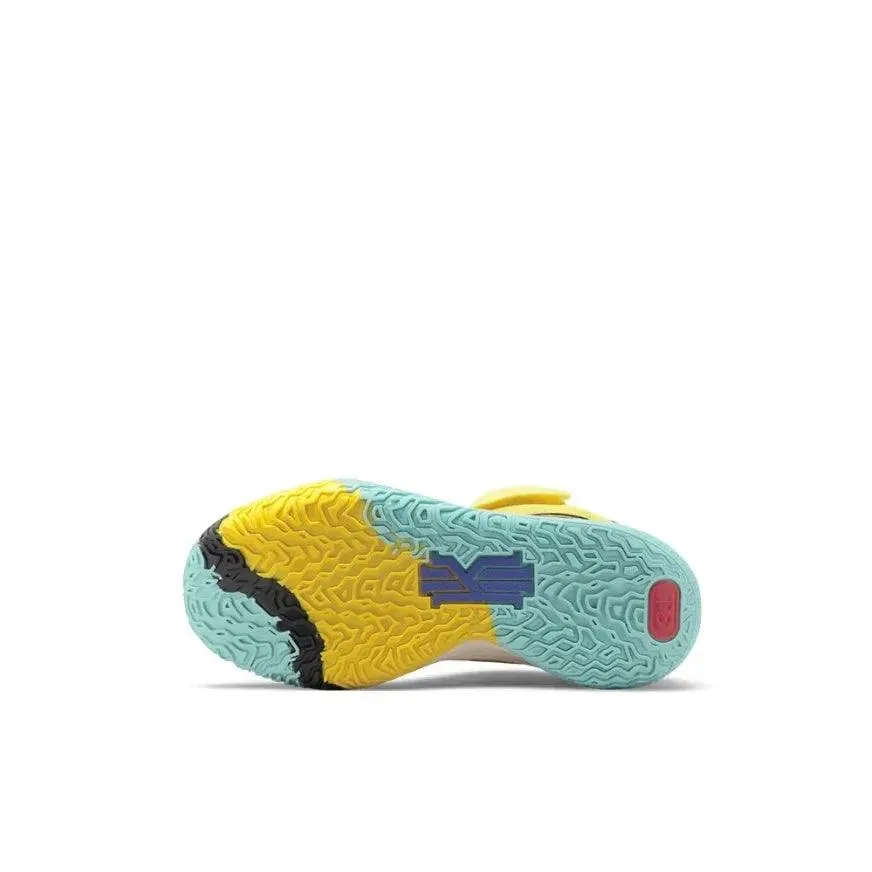 Nike Kyrie 7 mid-top kids board shoes velcro anti-slip shock absorption shoes purple yellow