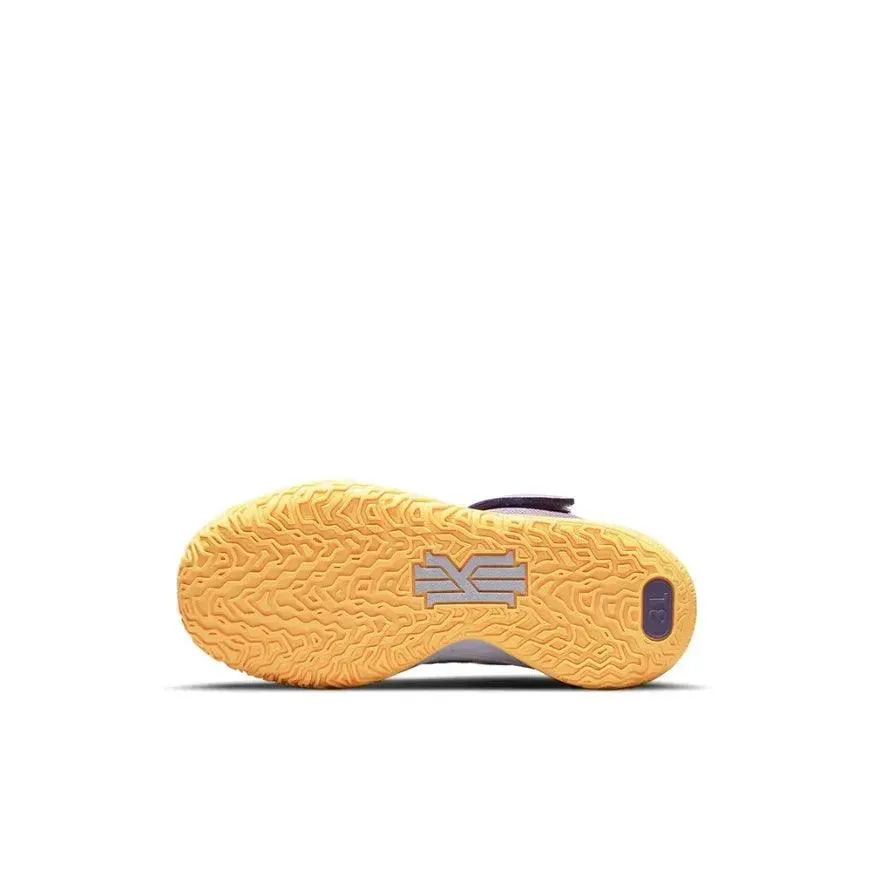 Nike Kyrie 7 mid-top kids board shoes velcro anti-slip shock absorption shoes purple yellow