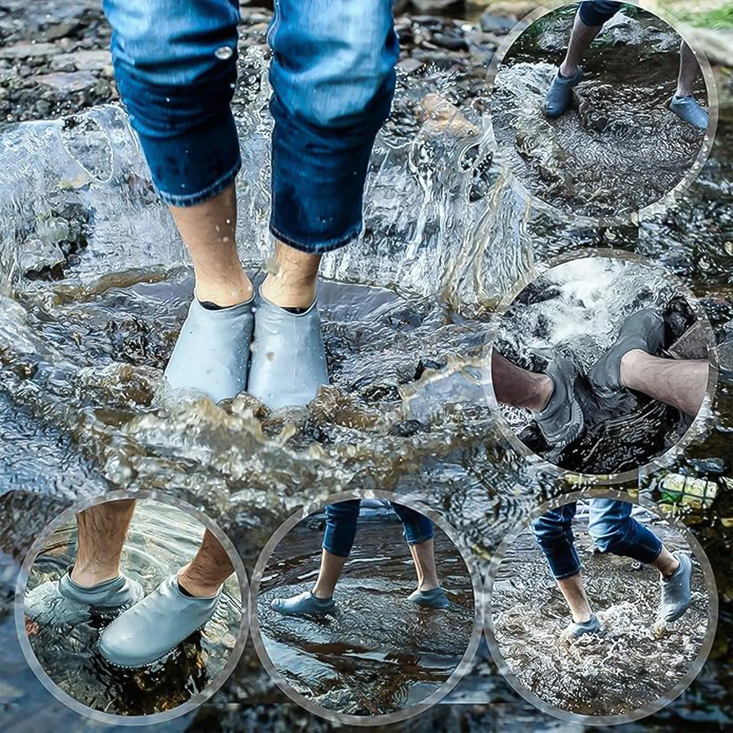 Non-slip Silicone Waterproof Rain Shoes Covers (Small)