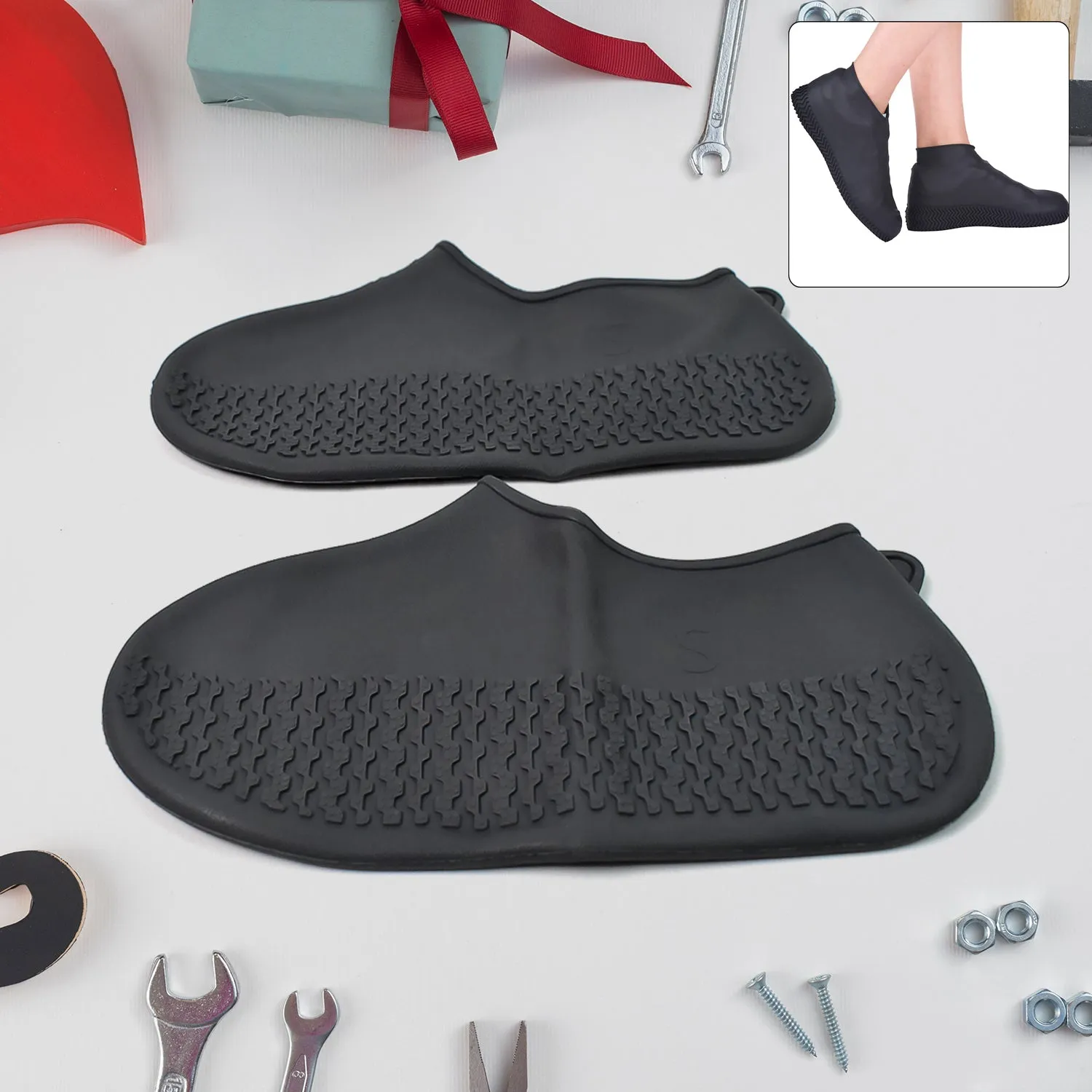 Non-slip Silicone Waterproof Rain Shoes Covers (Small)