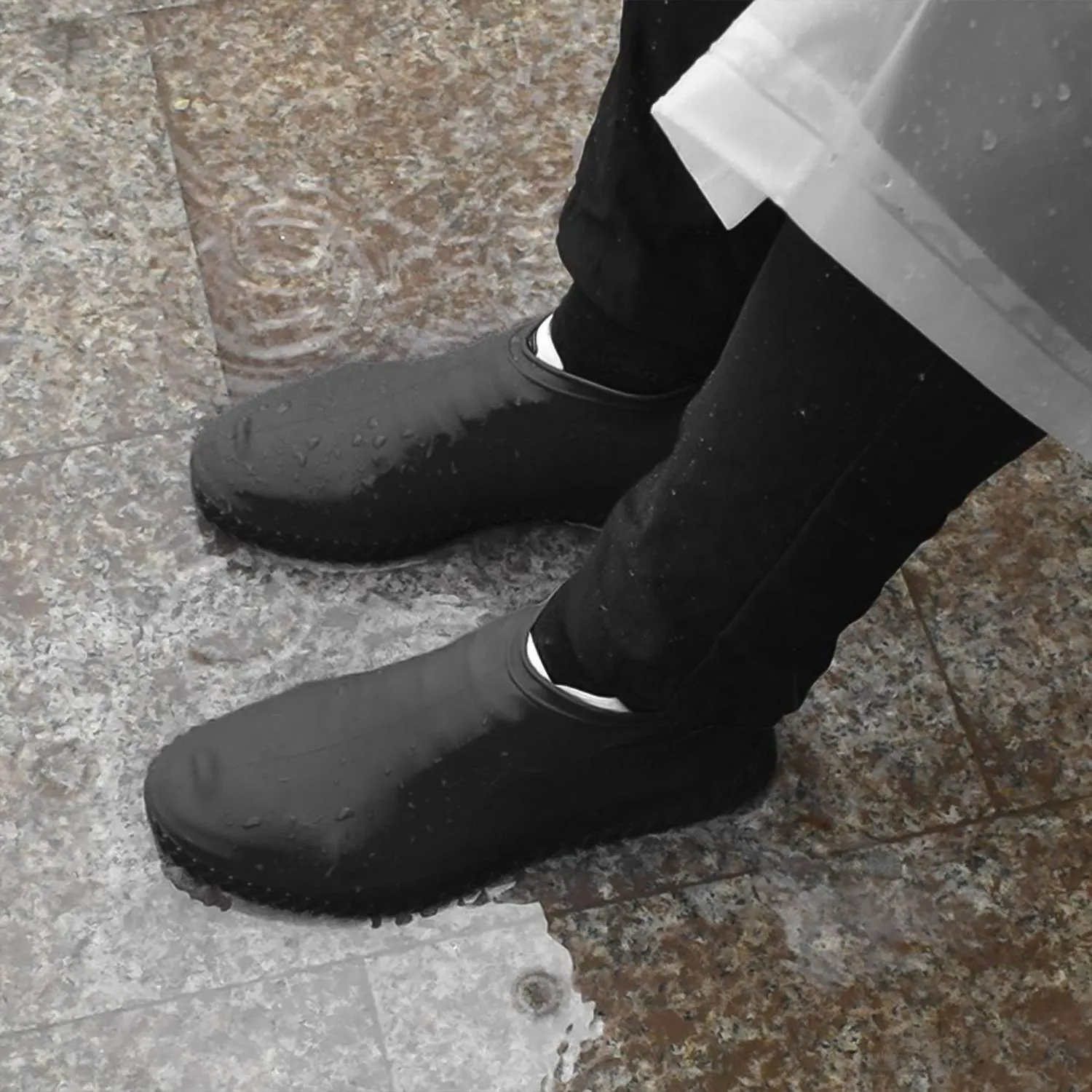 Non-slip Silicone Waterproof Rain Shoes Covers (Small)