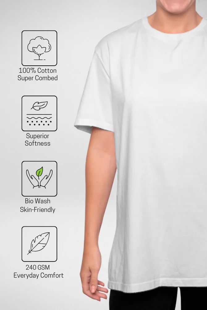Pack Of 3 Oversized T-Shirts Lavender Light Pink and white for Women
