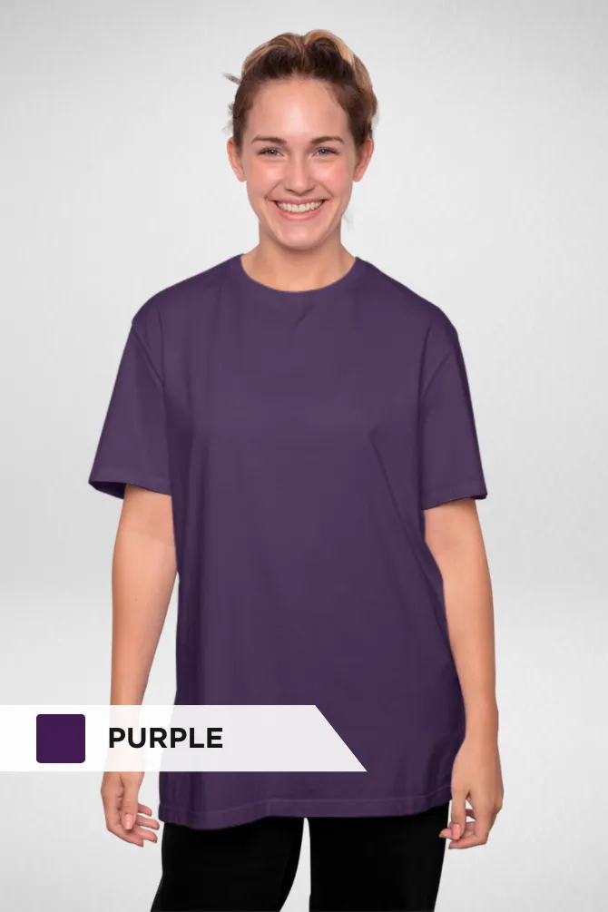 Pack Of 3 Oversized T-Shirts Red Mint and Purple for Women