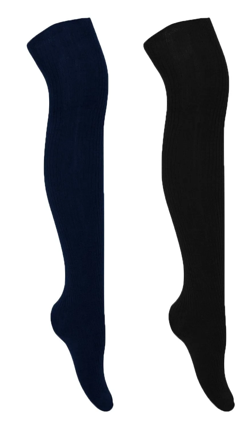 Peach Couture Womens Warm Over The Knee 2 Pair Fleece Lined Variety Pack Socks