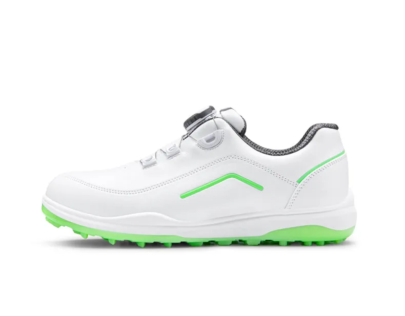 PGM XZ247 microfiber leather luxury golf shoes women oem waterproof spike less golf shoes