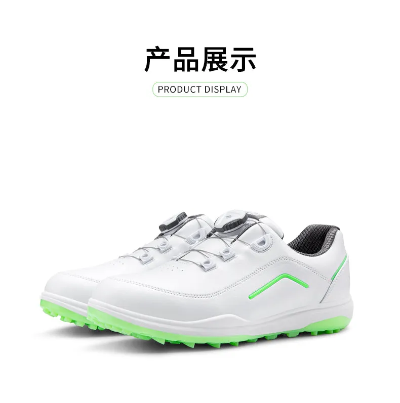 PGM XZ247 microfiber leather luxury golf shoes women oem waterproof spike less golf shoes