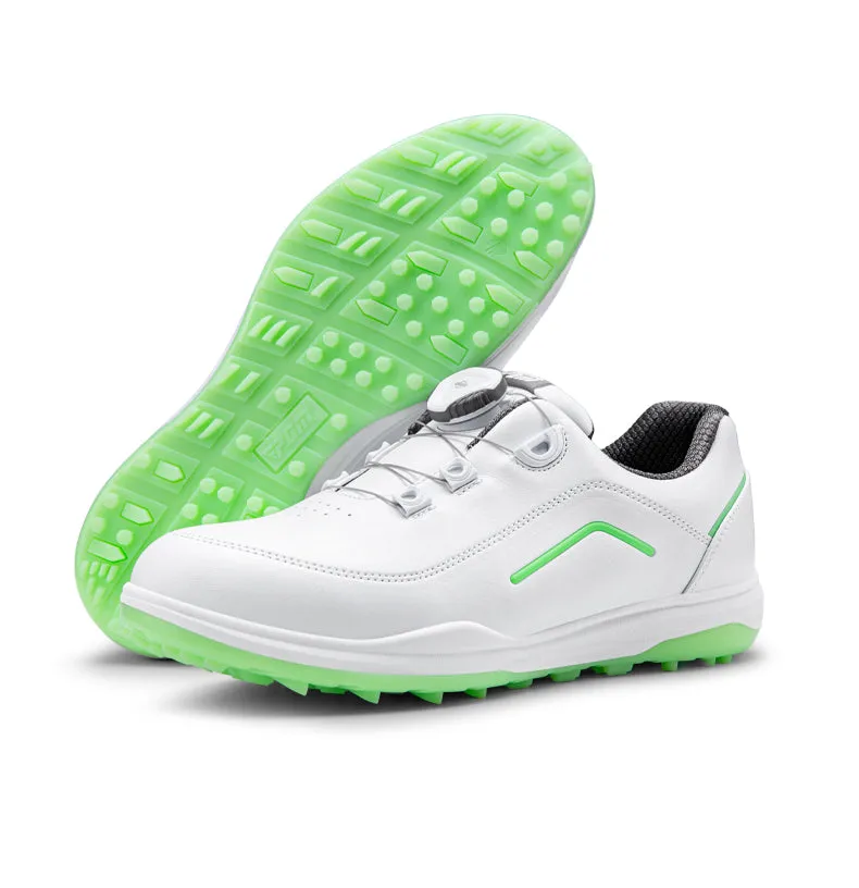 PGM XZ247 microfiber leather luxury golf shoes women oem waterproof spike less golf shoes