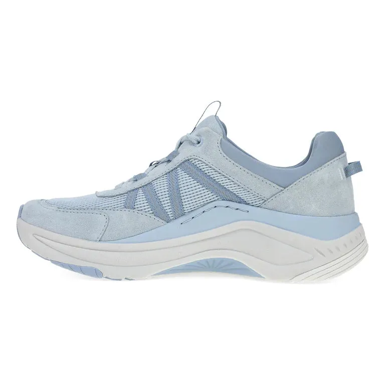 Poppy Casual Suede Walking Sneaker in Sky