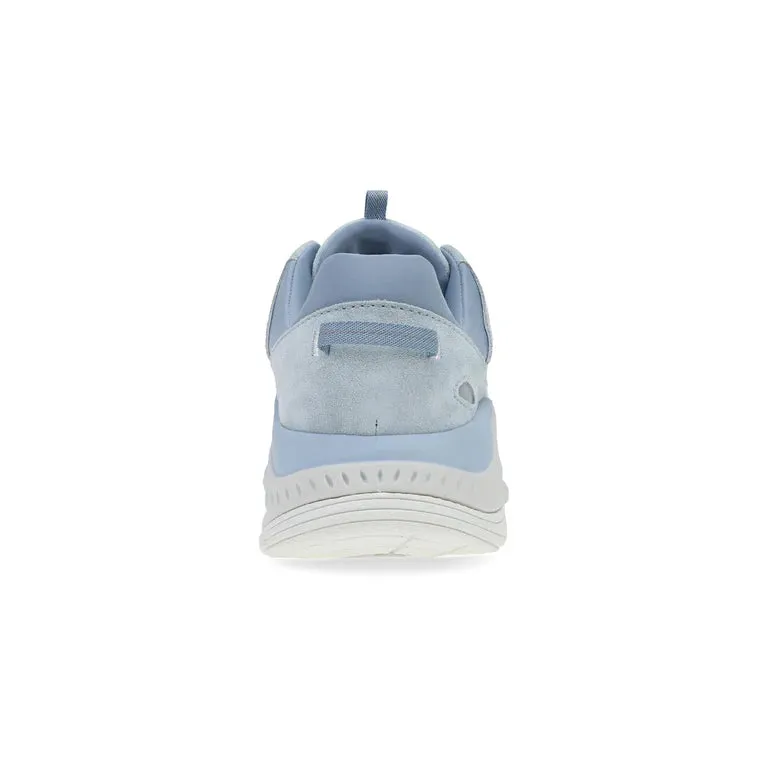 Poppy Casual Suede Walking Sneaker in Sky