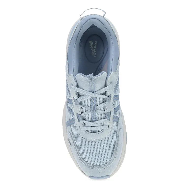 Poppy Casual Suede Walking Sneaker in Sky