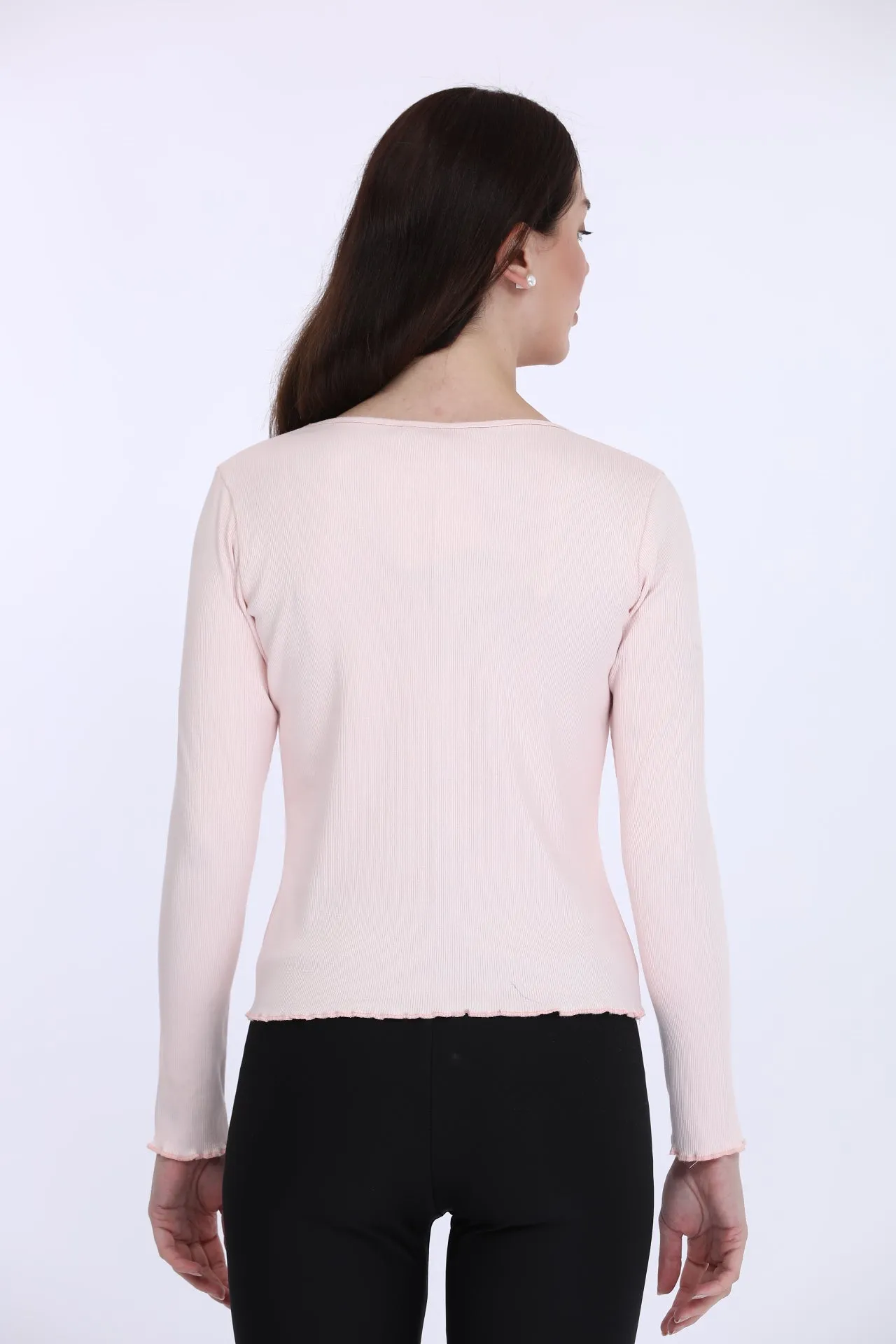 Putty Pink Ribbed T-Shirt