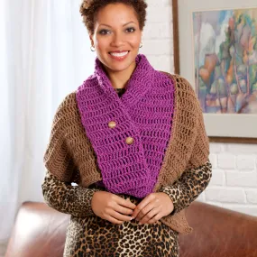 Red Heart Crochet Convertible Cape