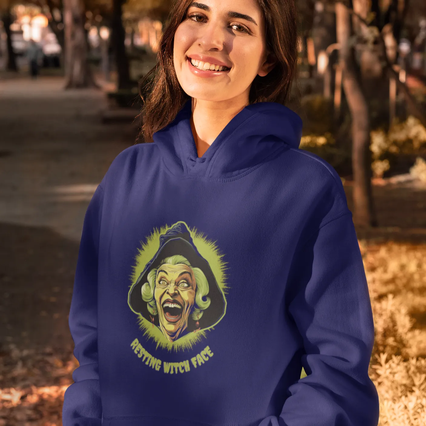 Resting Witch Face, Retro Vintage Hoodie, Cute Hoodie, Halloween Hoodie, Womens' Hoodie, Spooky Hoodie, Halloween Hoodie, Witch Hoodie