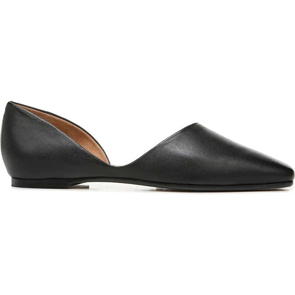 Santo Black Leather Franco Sarto d'Orsay Flat