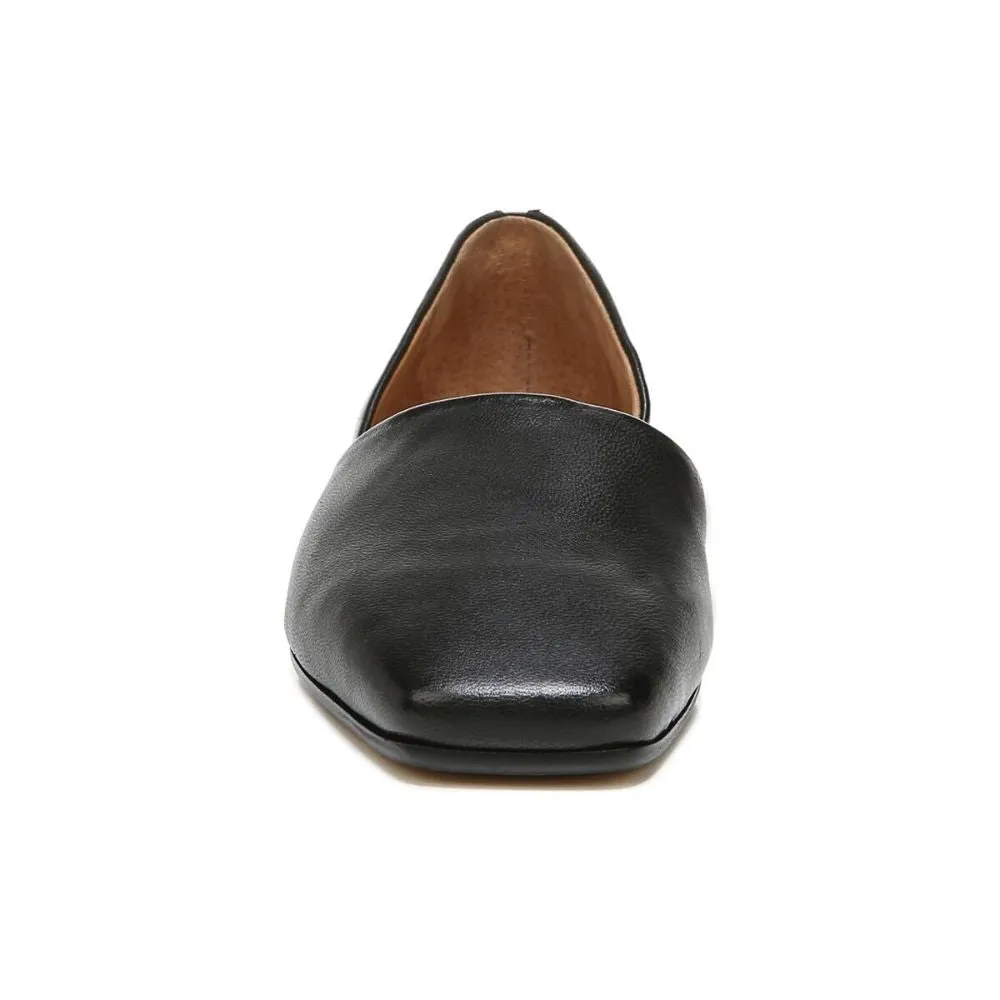 Santo Black Leather Franco Sarto d'Orsay Flat