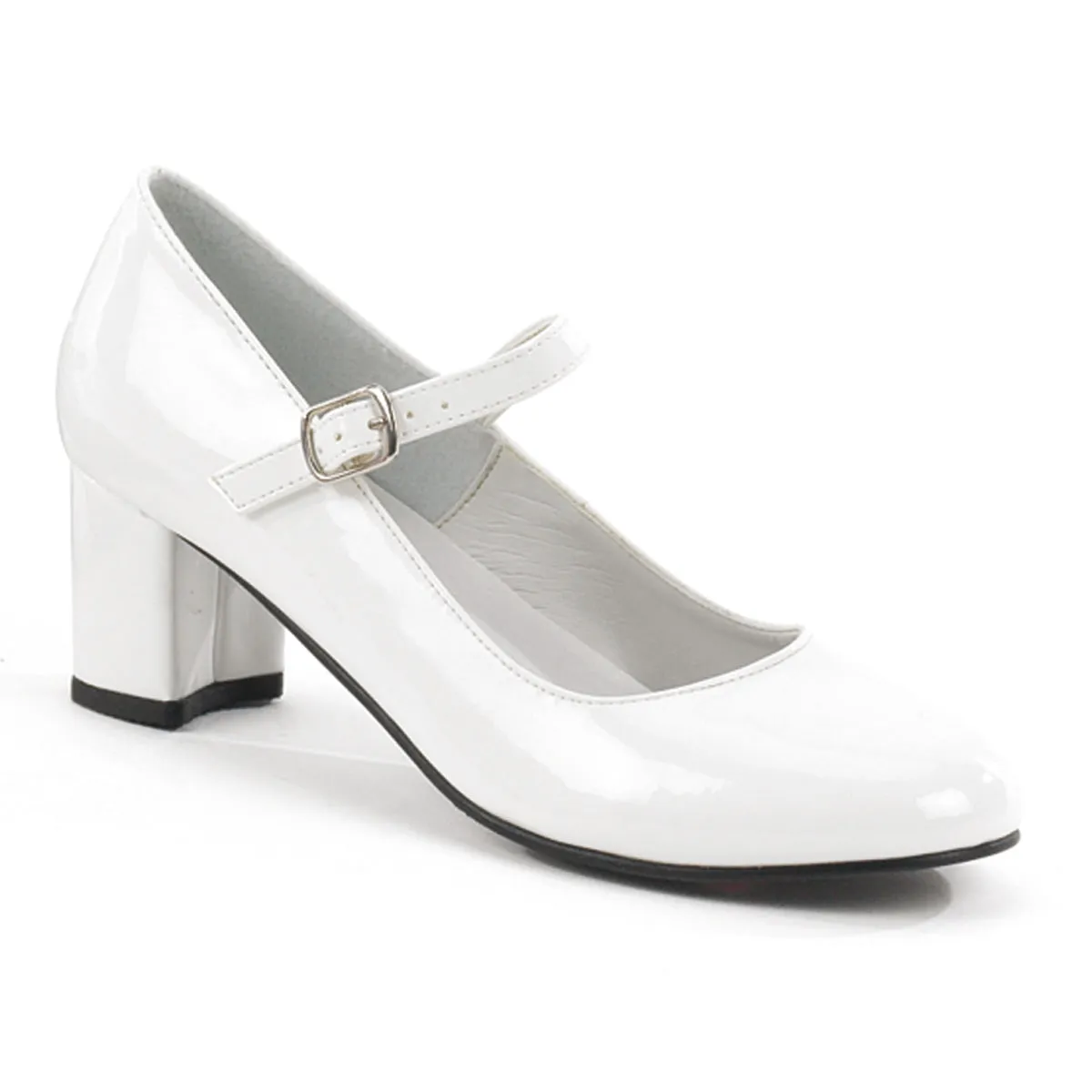 SCHOOLGIRL-50 Funtasma White Patent Fancy Dress Women's Shoes (Fantasy Footwear)