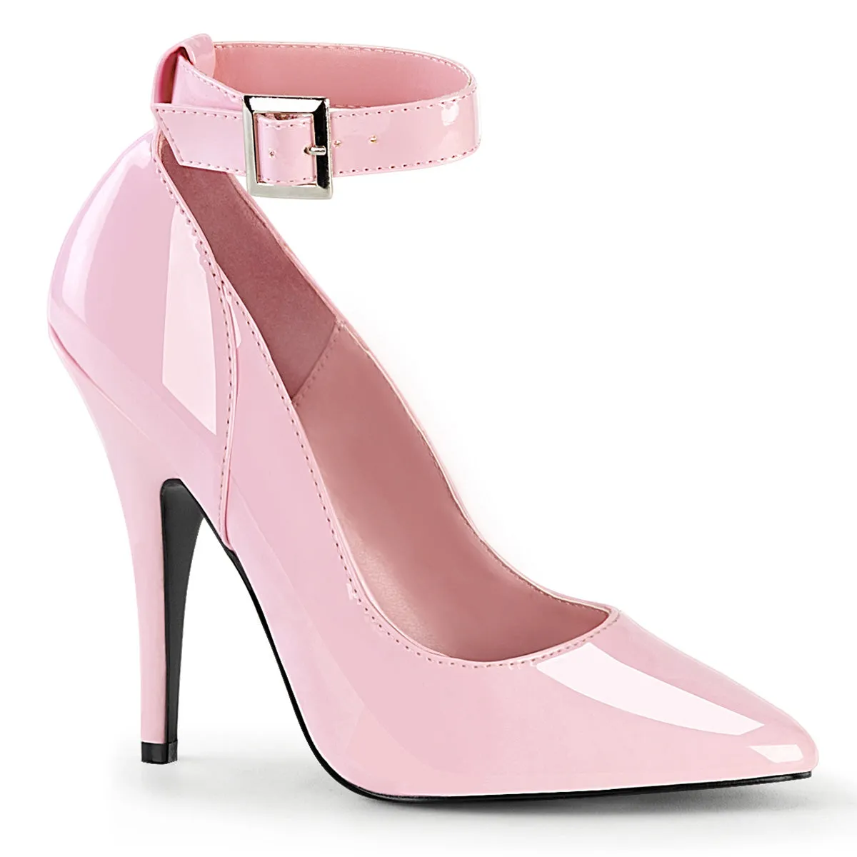 SEDUCE-431 Pleaser Baby Pink Patent Sexy Single Sole Shoes (Fetish Footwear)