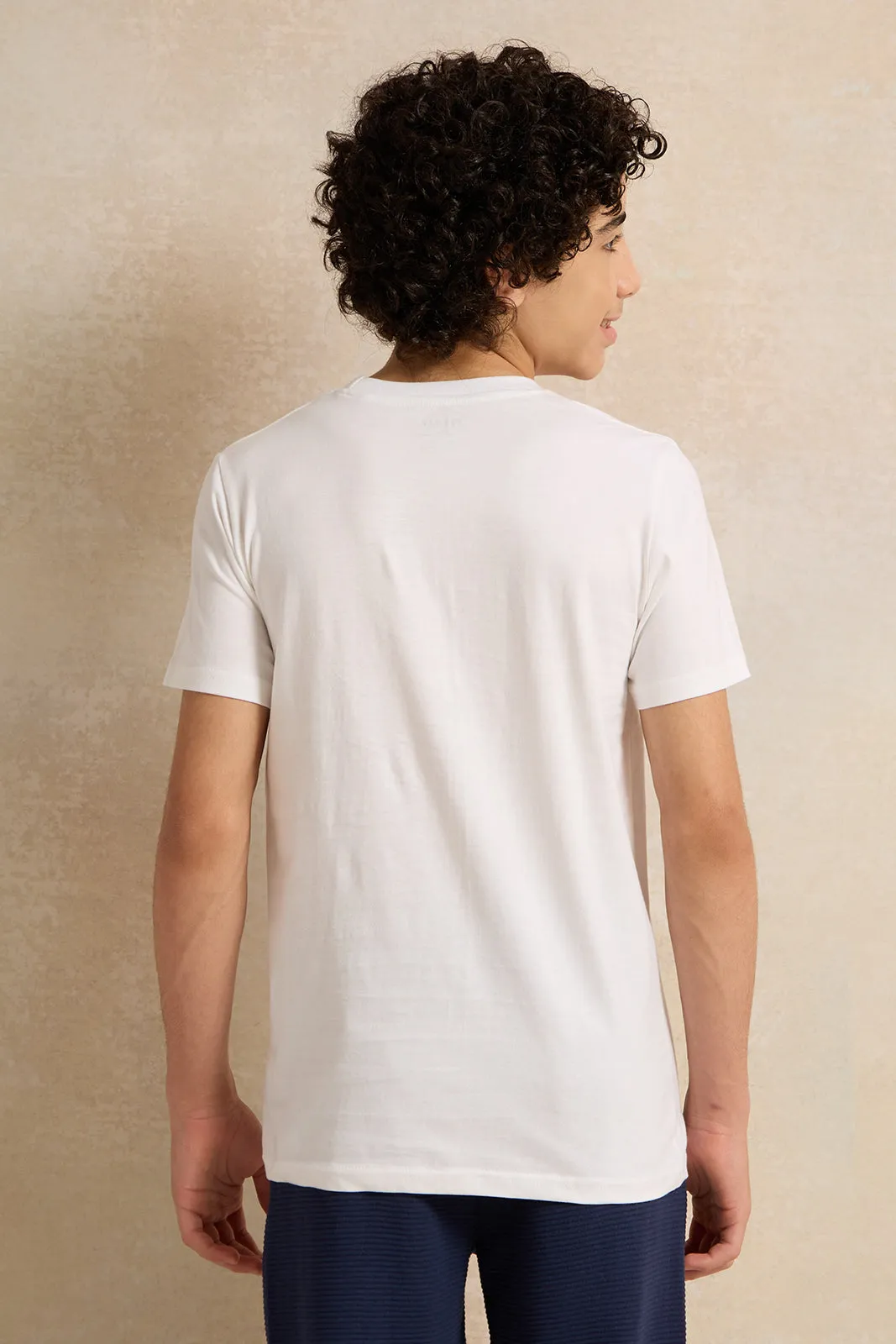 Senior Boys White Lets Play Arcade T-shirt