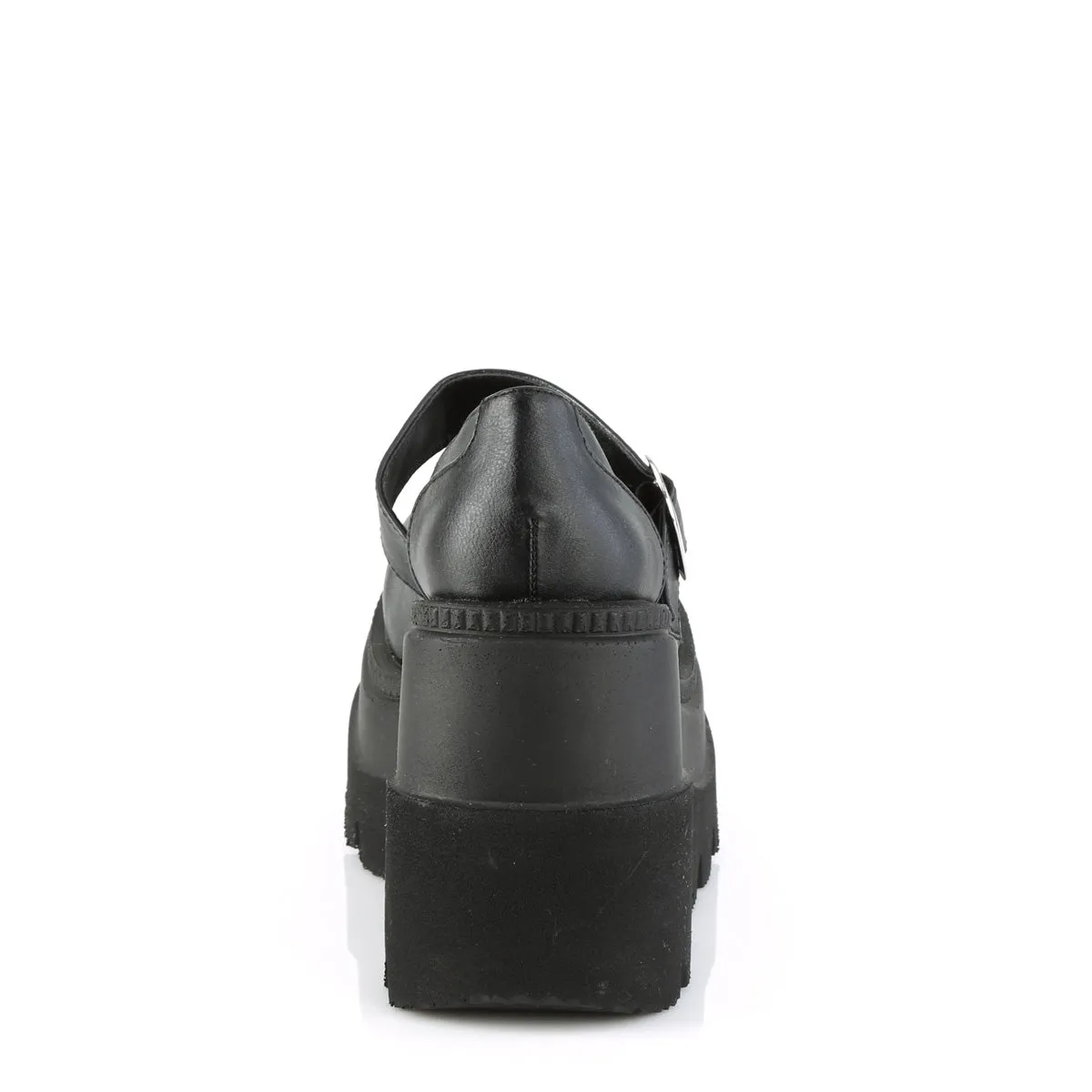 SHAKER-23 DemoniaCult Black Vegan Leather Sexy Women's Heels & Platform Shoes (Alternative Footwear)