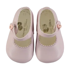 Soft Leather Baby 'Lucy' Shoes - Rosa