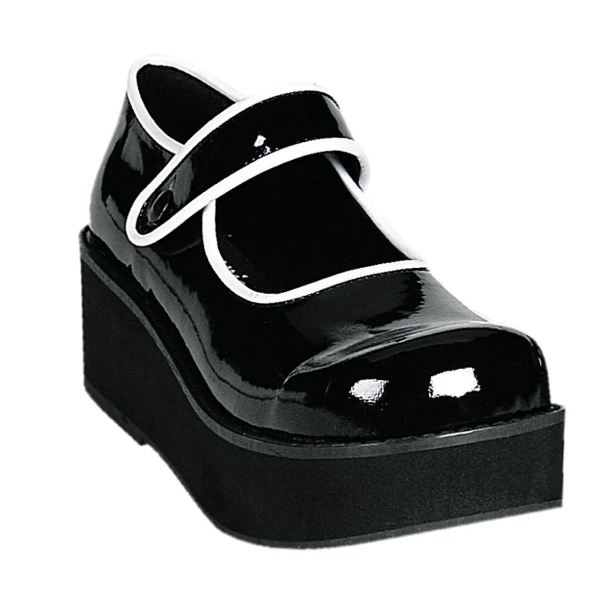 SPRITE-01 DemoniaCult Black/White Sexy Women's Heels & Platform Shoes (Alternative Footwear)