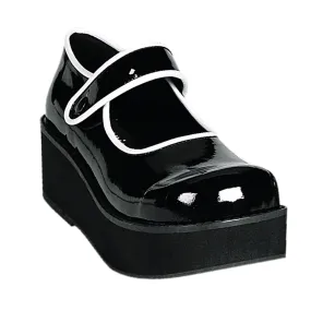 SPRITE-01 DemoniaCult Black/White Sexy Women's Heels & Platform Shoes (Alternative Footwear)
