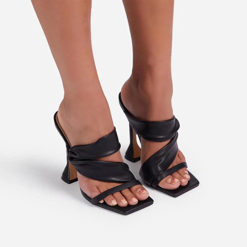 Stacie By Lemonade Square Toe Sculptured Heel Sandals