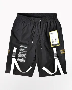 Streetwear Ribbon Techwear Cargo Shorts