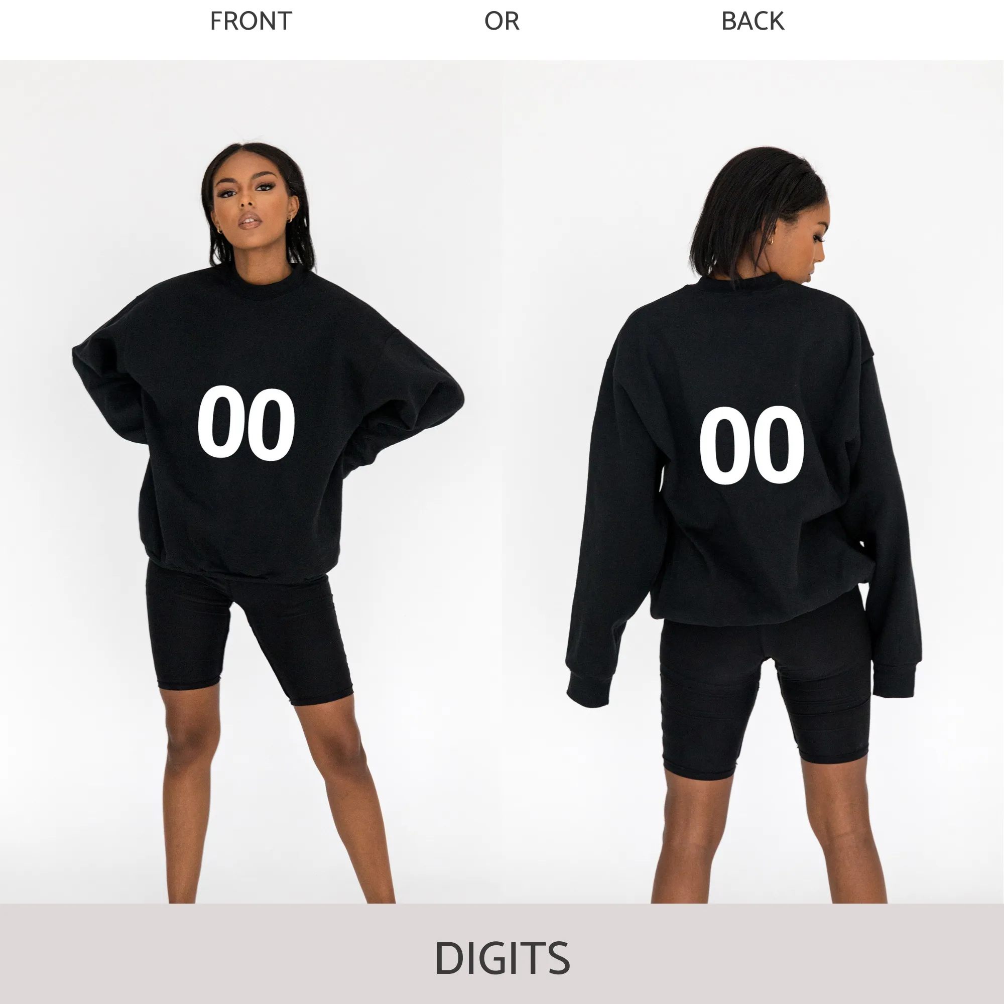 Sweatshirt in Black