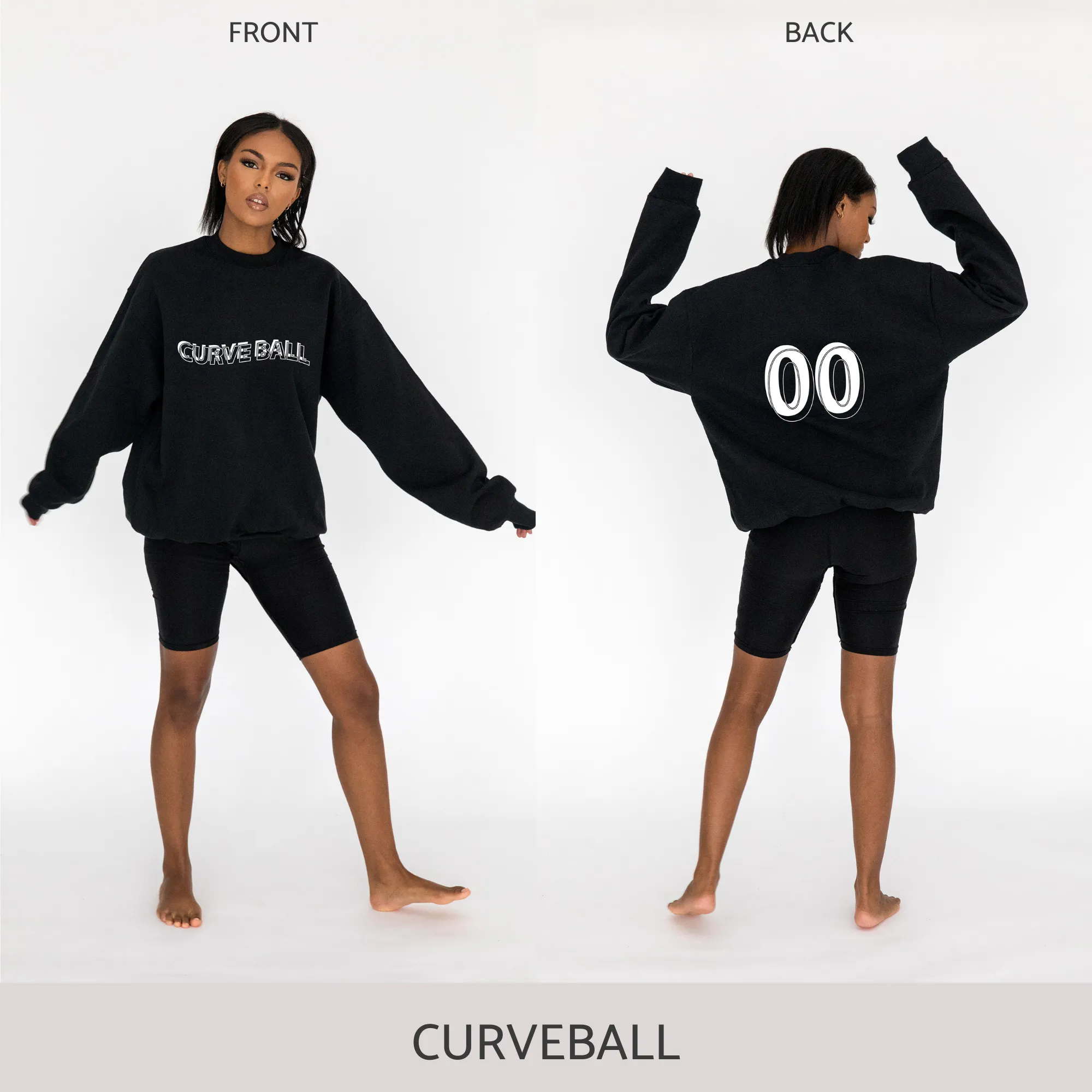 Sweatshirt in Black
