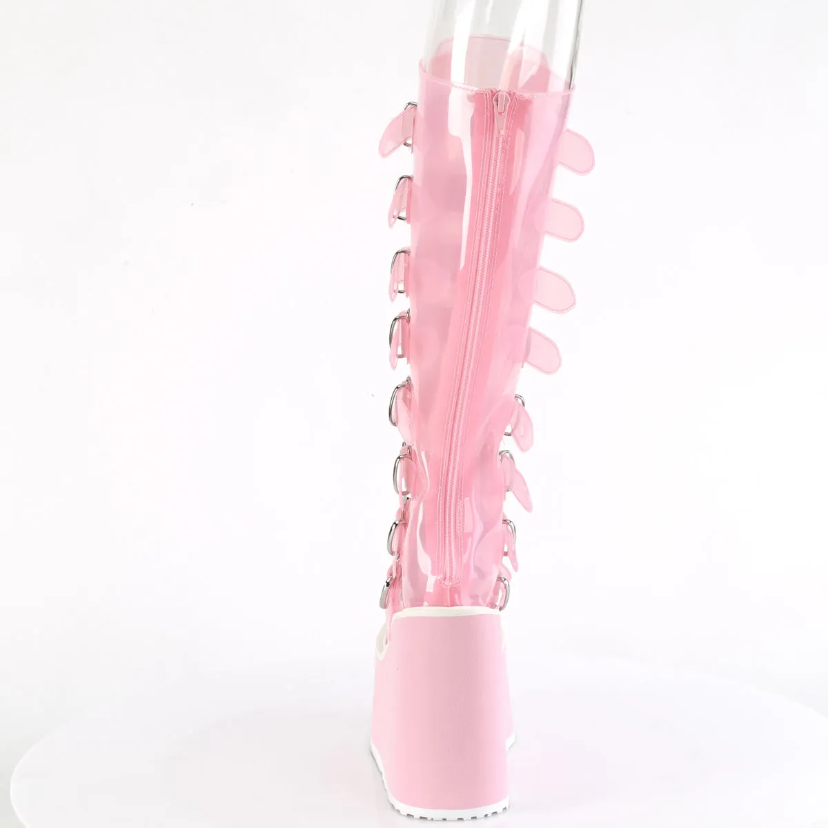 SWING-815C DemoniaCult Baby Pink Sexy Women's Mid-Calf & Knee High Boots (Alternative Footwear)