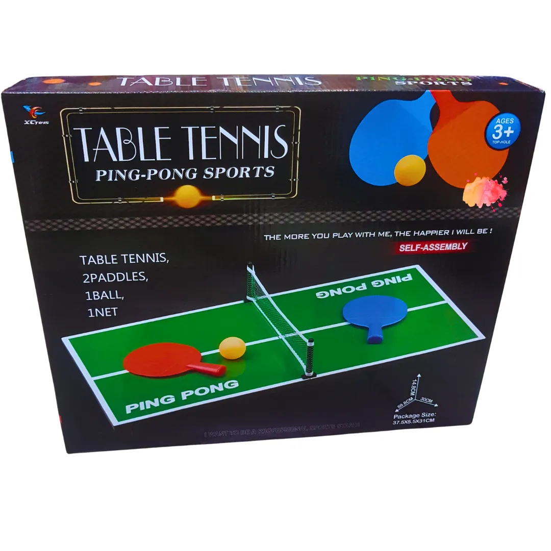 Table Tennis Ping-Pong Sports Set for Kids - Self-Assembly, Ages 3 