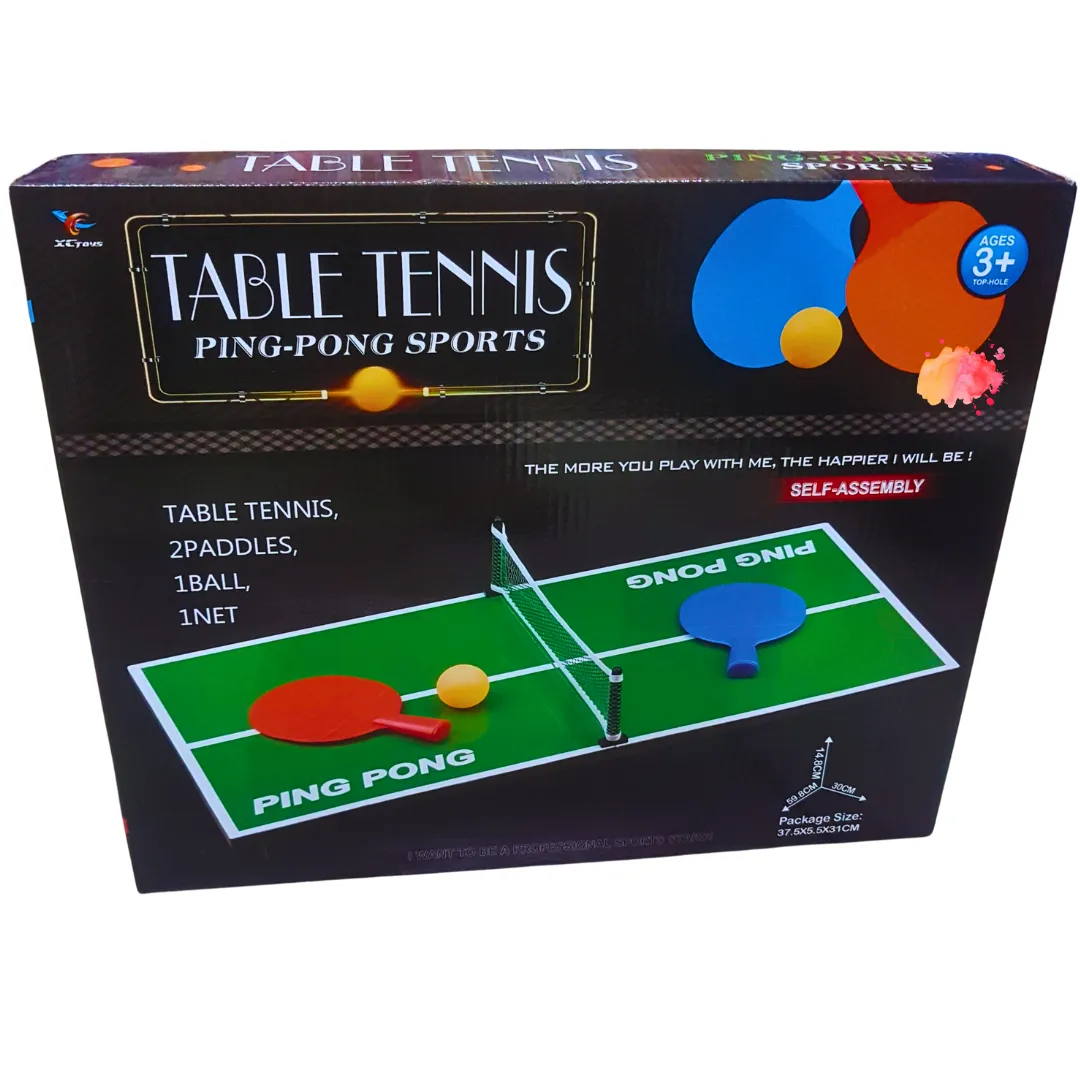 Table Tennis Ping-Pong Sports Set for Kids - Self-Assembly, Ages 3 