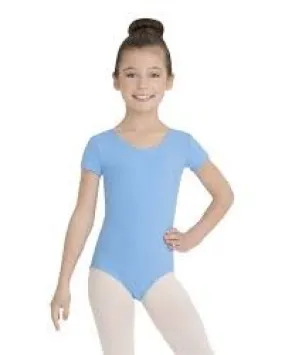 TB132C Capezio Children's Nylon Short Sleeve Leotard