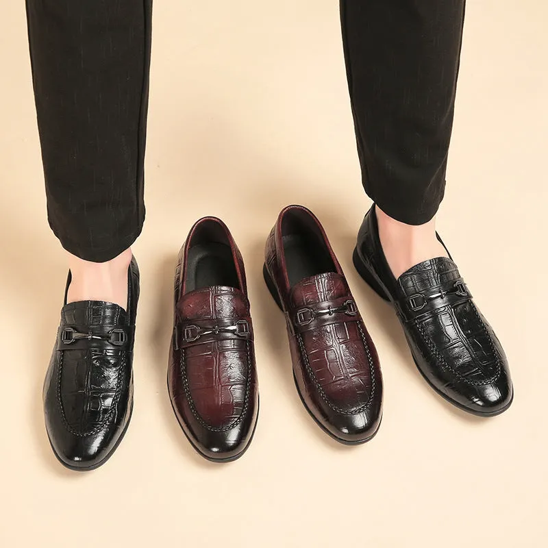 The First Layer Of Cow British Leather One-legged Loafers | Brodtica.com