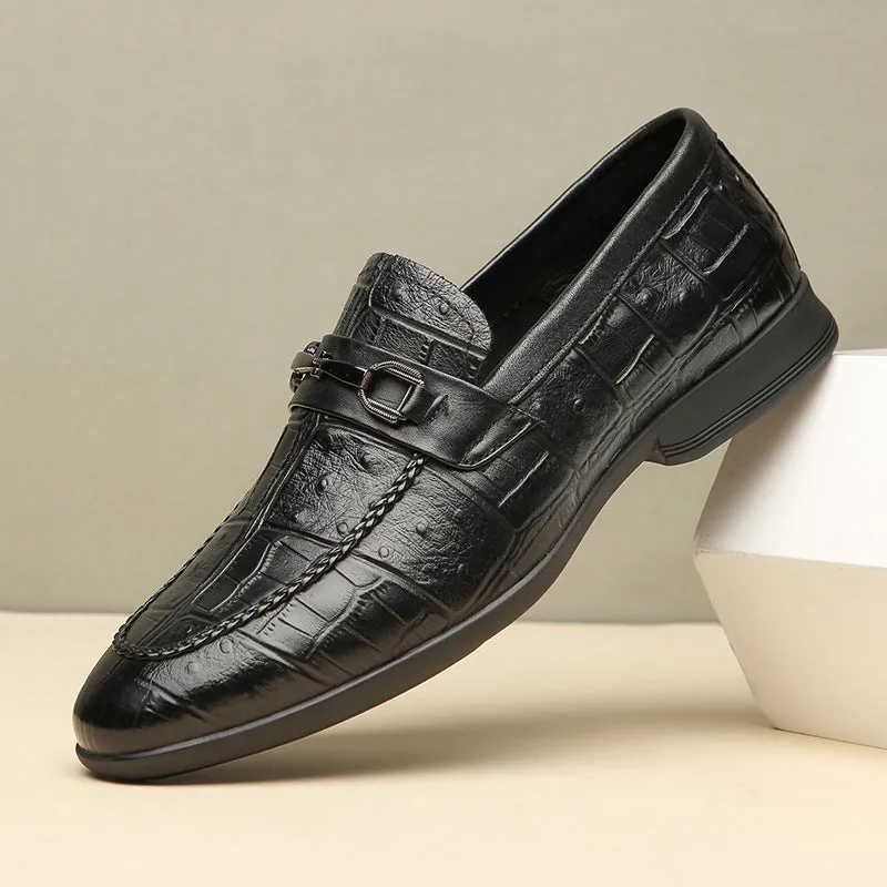 The First Layer Of Cow British Leather One-legged Loafers | Brodtica.com