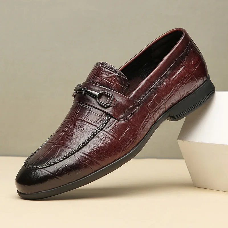 The First Layer Of Cow British Leather One-legged Loafers | Brodtica.com