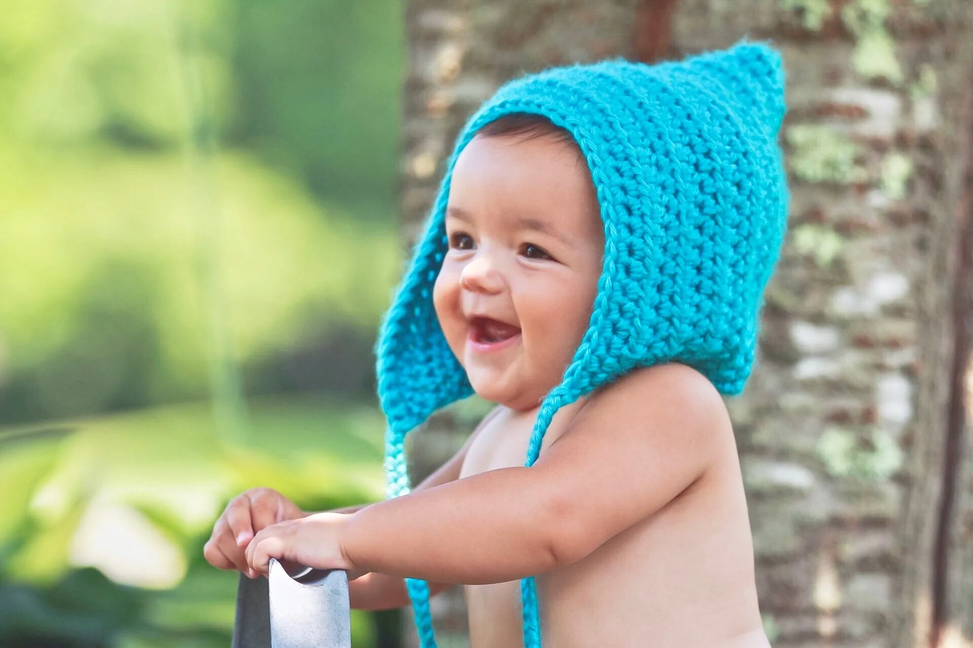 Turquoise pixie elf hat
