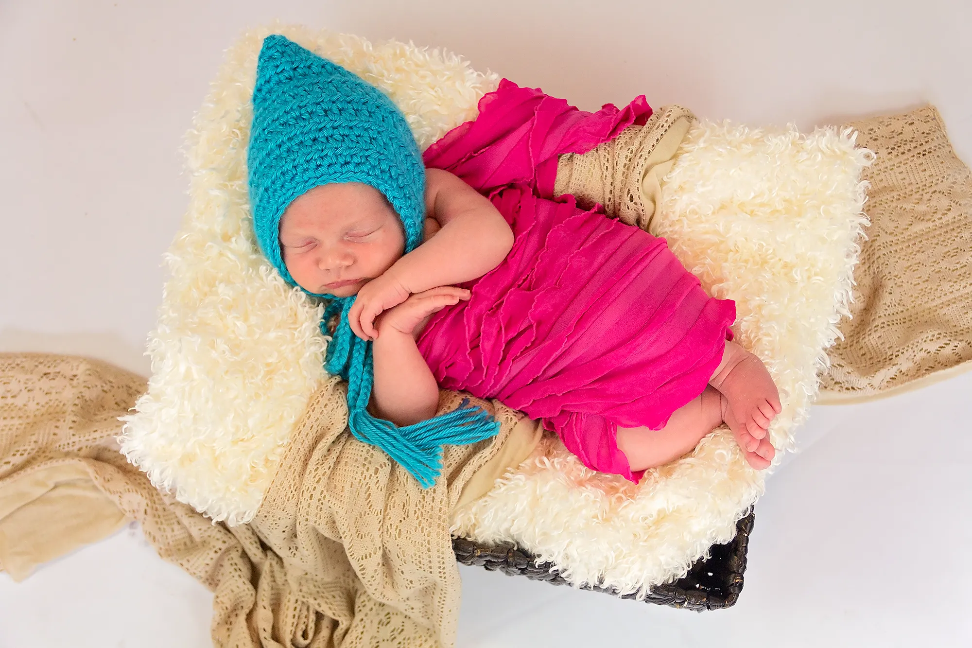 Turquoise pixie elf hat