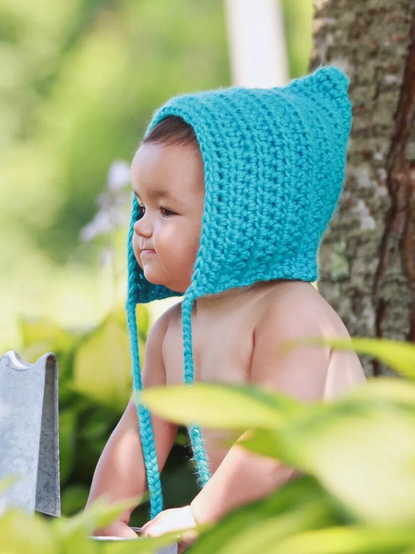Turquoise pixie elf hat