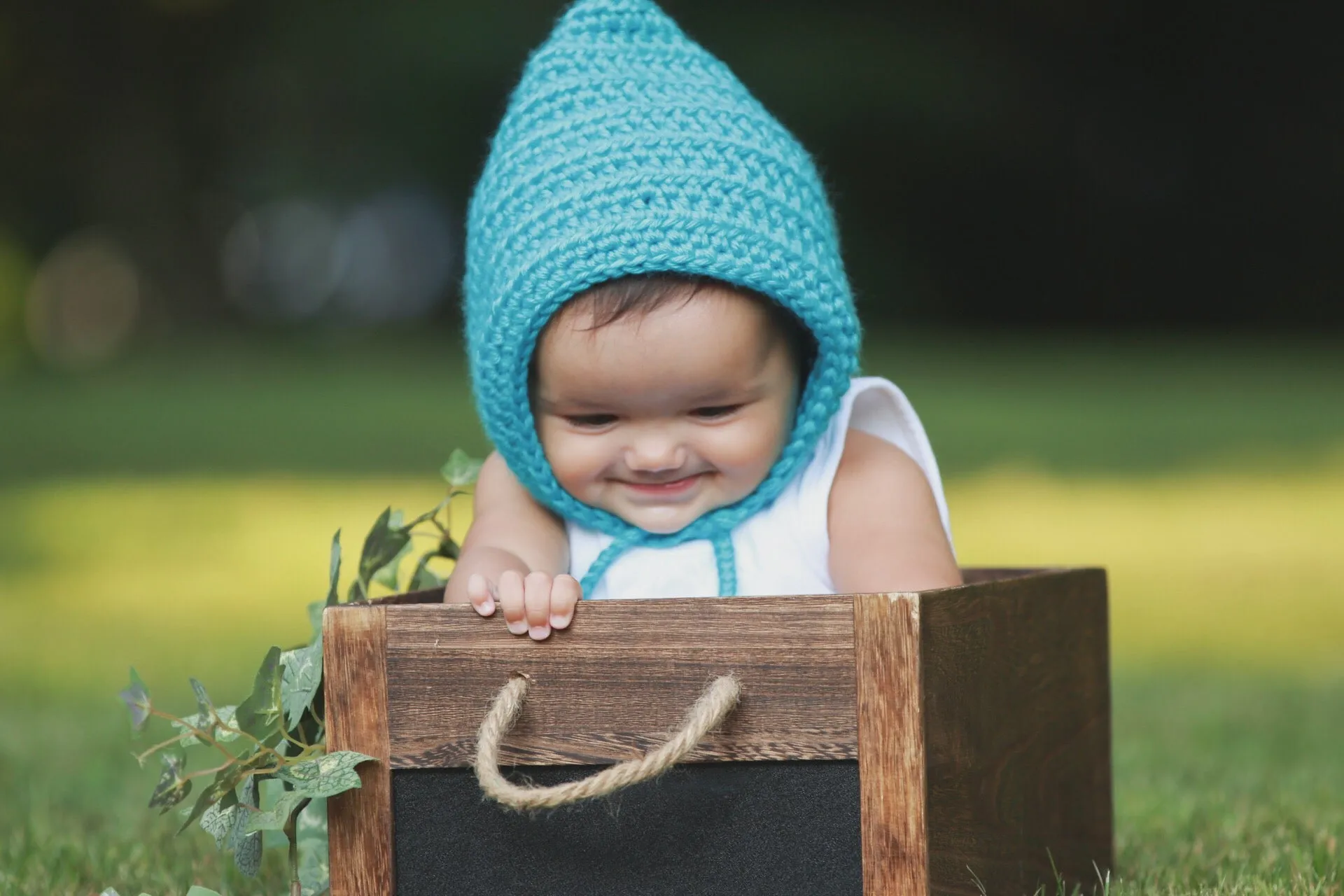 Turquoise pixie elf hat