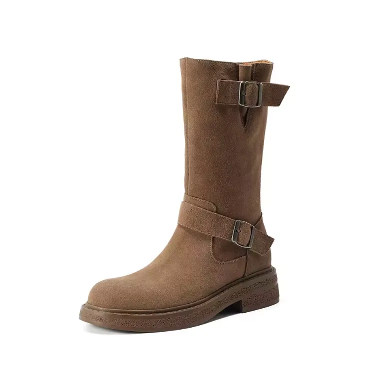 USS Shoes Luvy Women's Mid Calf High Round Toe Boots