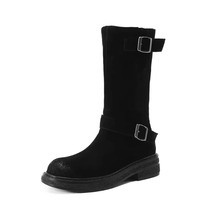 USS Shoes Luvy Women's Mid Calf High Round Toe Boots