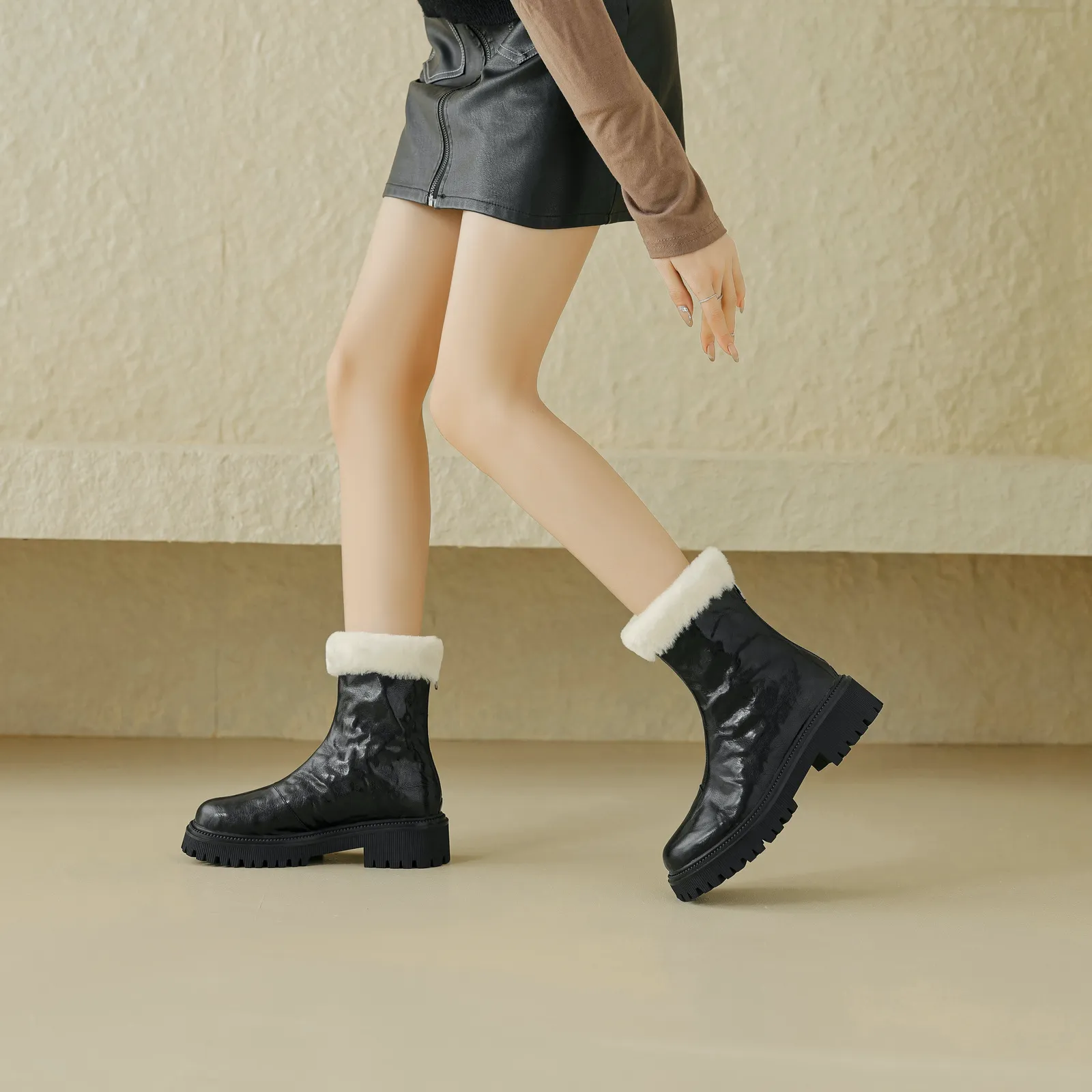 USS Shoes Reina Women's Platform Winter Ankle Boots