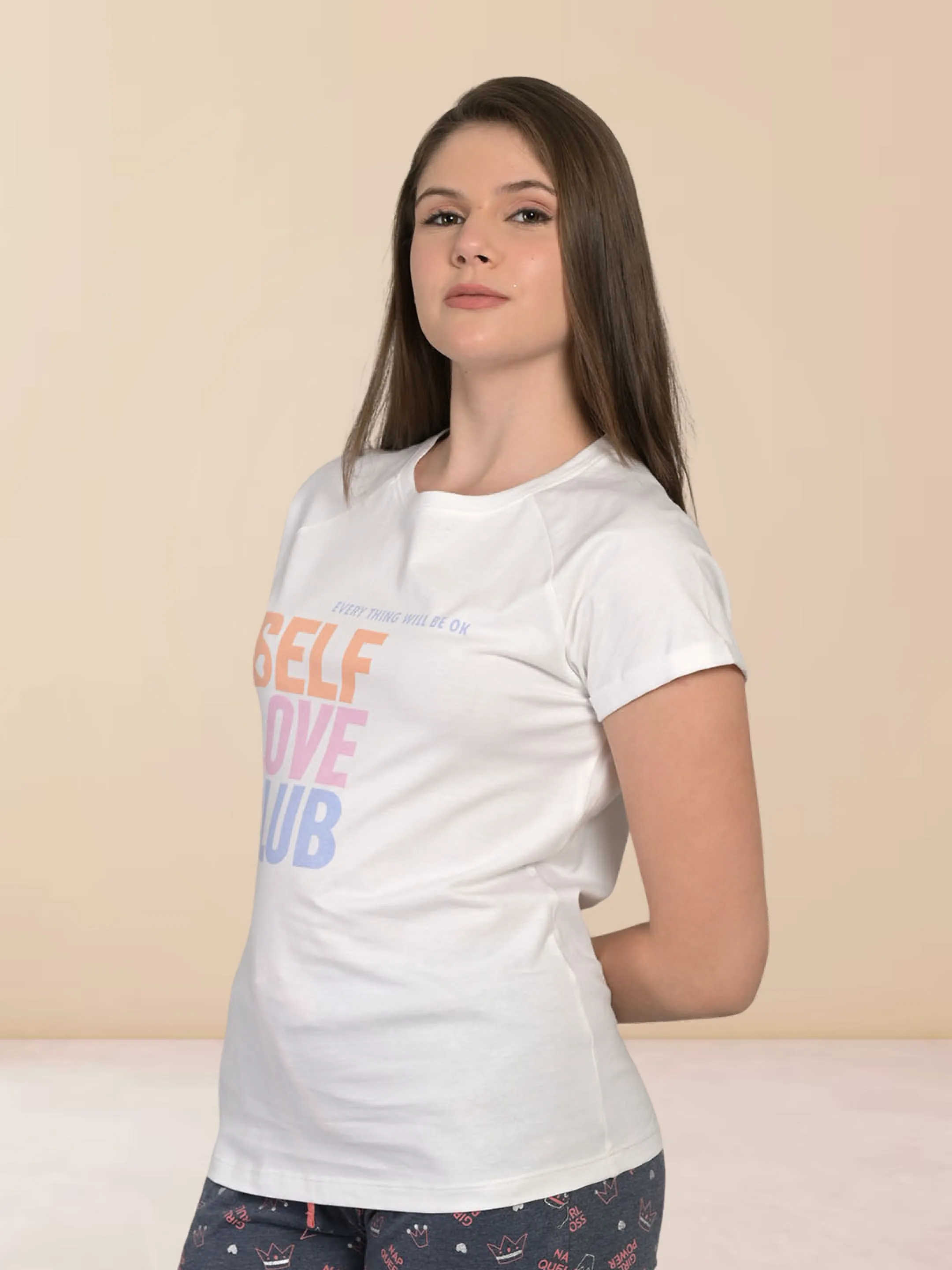 White Half Sleeve PU T-Shirt